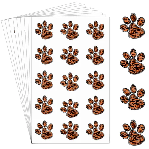 Miniatura 11 de Harloon 20 hojas, 300 unidades, tatuajes temporales de huellas de patas, calcomanías de perro extraíbles para animar patrulla de las mujeres, pies