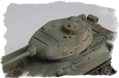 Miniatura 5 de Hobby Boss Modelo de tanque ruso T-34/85 1944 con kit de construcción de modelo de vehículo de torreta aplanada