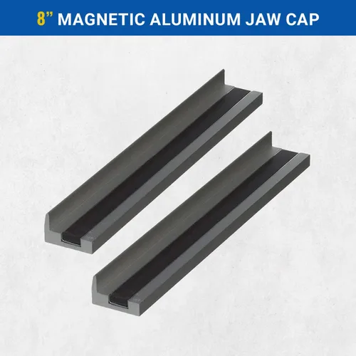 Miniatura 2 de Yost Vises MA-380 - Tapones magnéticos universales de aluminio de 8 pulgadas, tapa de mordaza dentada, cubierta de mandíbula para tornillo de banco