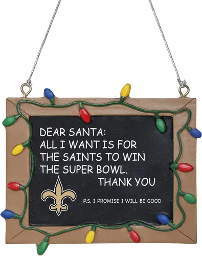 Miniatura 3 de NFL Resin Holiday Christmas Chalkboard Sign Ornament
