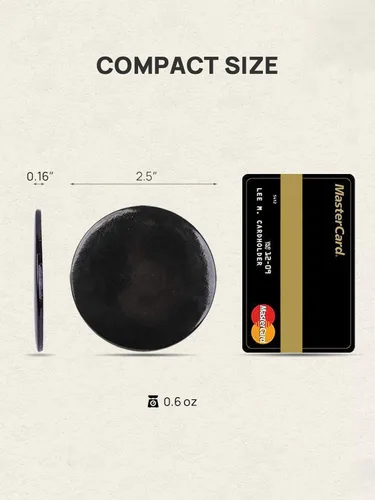 Miniatura 2 de Espejo compacto de maquillaje pequeño a granel, mini espejo de bolsillo de viaje para mujer, paquete de 36 piezas (redondo, negro)