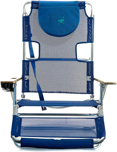 Miniatura 9 de Ostrich 3N1 Silla reclinable ligera para césped, playa, reclinable con reposapiés, Muebles de exterior para patio, balcón, patio trasero o porche