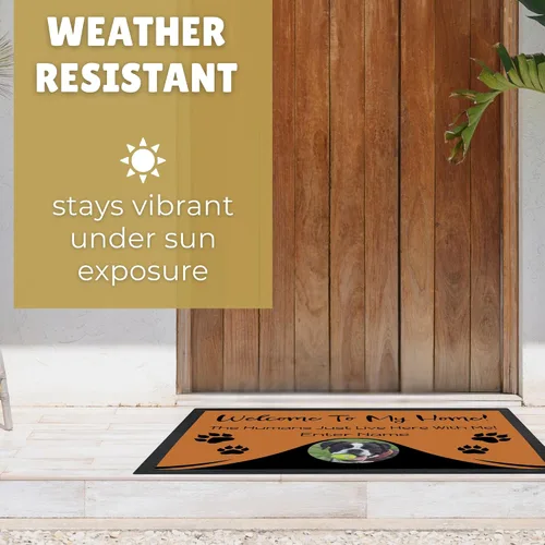 Miniatura 7 de Tapete personalizado para puerta de perro con foto y nombre, tapete de bienvenida personalizado, tapete de piso, tapete para puerta delantera