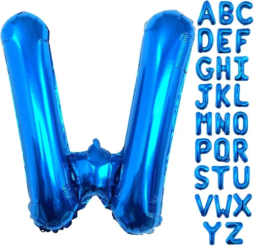 Miniatura 25 de Lovoir Globos azules grandes de 40 pulgadas con letra C de gran tamaño, globo de helio de aluminio de Mylar para decoración de fiesta de cumpleaños