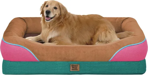 Miniatura 34 de Cama ortopédica grande lavable para perros, sofá XL para perros, cama de cuatro lados para perros, impermeable, antideslizante, para perros de gran