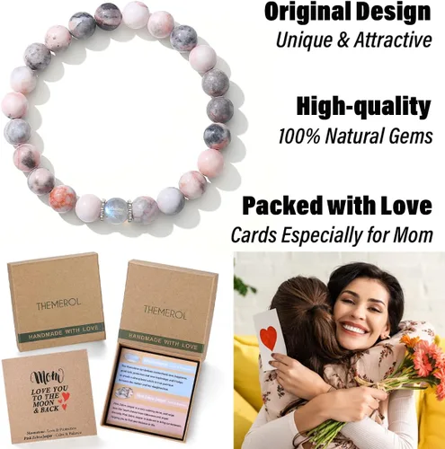 Miniatura 23 de Regalos de Navidad para mamá, tía, abuela, hermana, amor, equilibrio, pulsera de cristal natural con significado, regalos hechos a mano