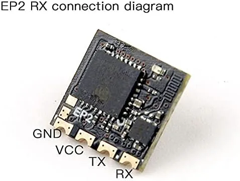 Miniatura 4 de 0.02 oz Tiny 2.4G ExpressLRS EP2 Elrs Nano Receptor con antena de cerámica incorporada de largo alcance baja latencia para fibra de micro carbono