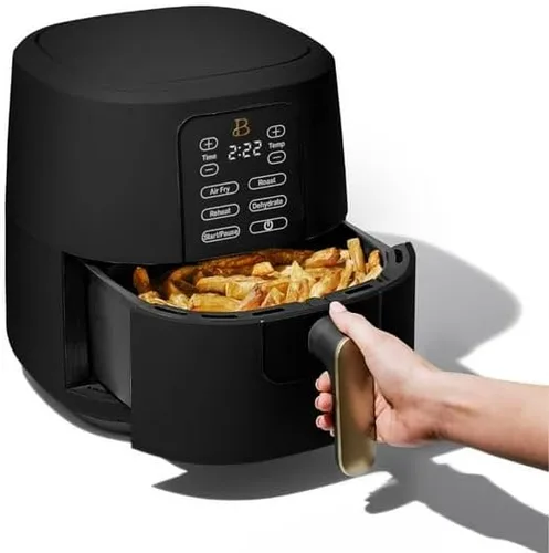 Miniatura 2 de Freidora de aire de 6 Qt con tecnología Turbocrisp y pantalla táctil activada, negra de Drew Barrymore, rangos de temperatura ajustables