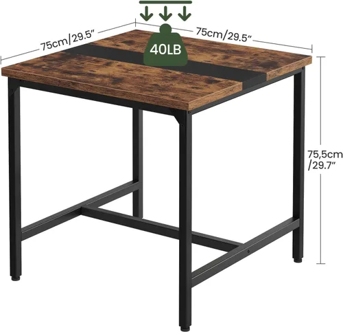Miniatura 3 de CHOEZON Mesa de comedor cuadrada para cocina, mesa de comedor de 29.5 pulgadas, mesas de comedor pequeñas, escritorio de escritura, mesas de café