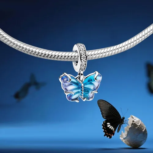 Miniatura 4 de Annmors Silver Charms for Bracelets 925 Sterling Dragonfly Family Heart Love Dangle for Women Bracelet & Necklace Pendant