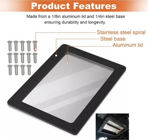 Miniatura 3 de Panel de acceso para puerta de trampa de bomba de combustible compatible con Camaro y Firebird 1982-1997 (incluye 14 tornillos)