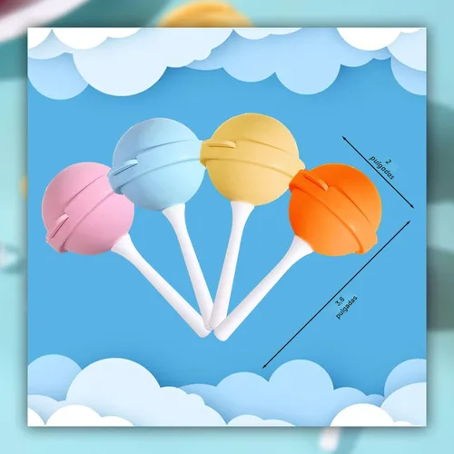 Miniatura 2 de Paquete de 4 moldes de silicona para paletas de paletas, moldes de helado reutilizables sin BPA con palos, para congelar caseros para niños y niños