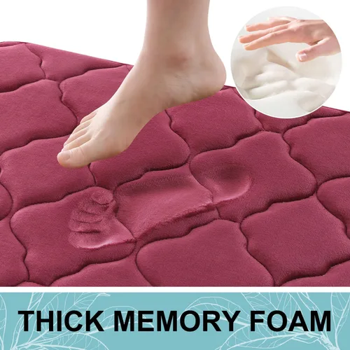 Miniatura 4 de OLANLY Alfombra de Baño de Espuma Viscoelástica de 24 x 16 pulgadas, Ultra Suave y Absorbente, Alfombras de Baño Antideslizantes, Cómodas, Lavables