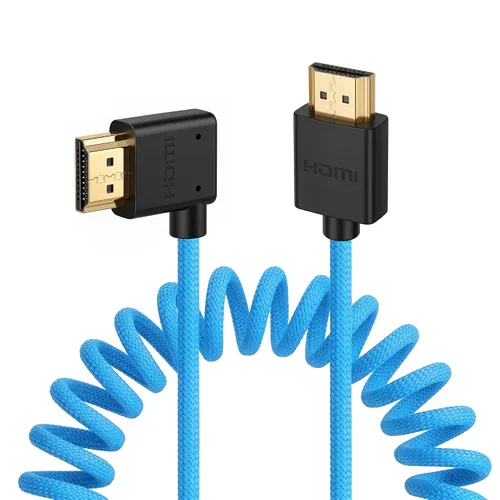 Miniatura 29 de 8K HDMI to Down HDMI High Speed Black Coiled Braided Cable for Sony A7S3 FX3 FX9 Canon C70 Z CAM E2 Camera Atomos Ninja V Shinobi SmallHD Portkeys