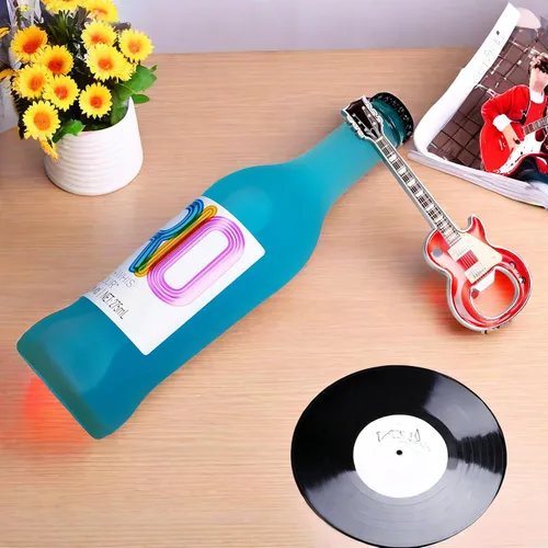 Miniatura 6 de 1 pieza/set abridor de botellas abridor de botellas de cerveza abridor de botellas con forma de guitarra regalo de guitarra accesorios de cocina Rojo