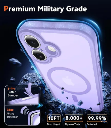 Miniatura 935 de FNTCASE Funda para iPhone 13 Pro-Max: Fundas magnéticas transparentes compatibles con Magsafe Slim anti amarillamiento protección contra caídas