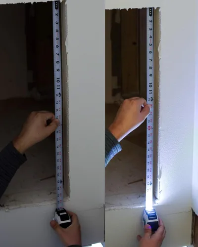 Miniatura 8 de Komelon Cinta métrica de luz LED, blanco/negro, 25 pies - 25 LED