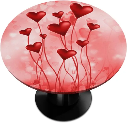 Miniatura 24 de Mantel redondo con diseño de huevos coloridos de Pascua, con borde elástico, impermeable, lavable, para cocina, fiestas, bodas, interiores