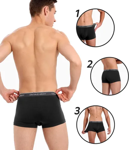 Miniatura 4 de DAVID ARCHY Mens Underwear Ultra Soft Breathable Bamboo Rayon Trunks Pack