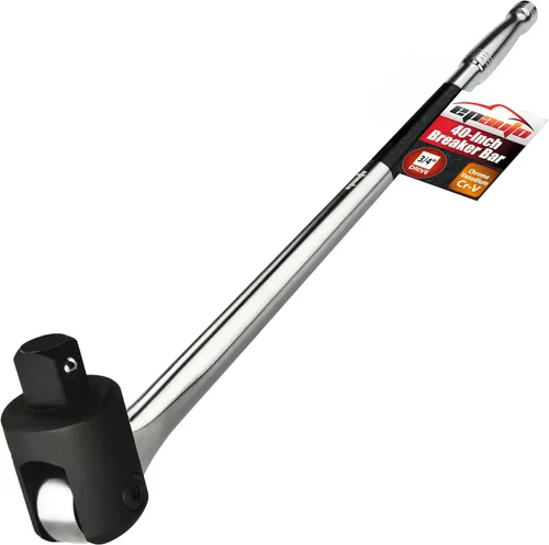 Miniatura 6 de EPAuto Unidad de 3/8 pulgadas por barra disyuntora de 17.5 pulgadas de longitud, acero CR-V Negro/ acero inoxidable