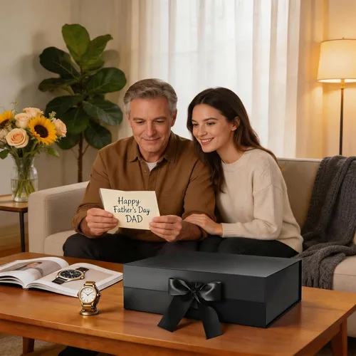 Miniatura 3 de HAPPY POTATO Caja de regalo grande con tapa y cinta, caja de propuesta de padrino, caja de regalo magnética para regalos