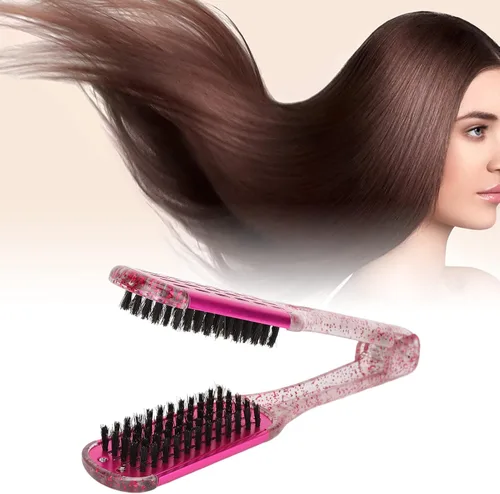 Miniatura 5 de Cepillo alisador de cabello y cepillo de doble función, peine de férula para alisar el cabello de doble cara, herramienta de secado rápido