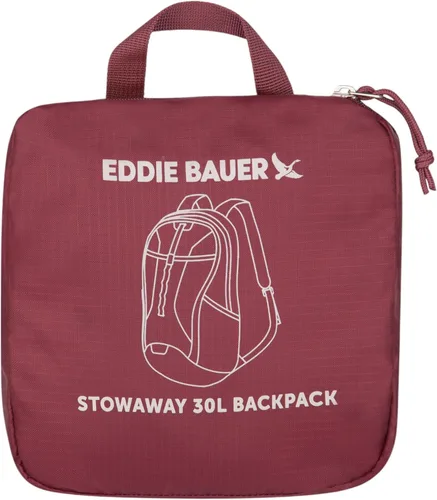 Miniatura 7 de Eddie Bauer Stowaway Mochila Empacable Viaje Exterior Ligera Plegable Duradera Poliéster Ripstop 30L - Cereza Negra