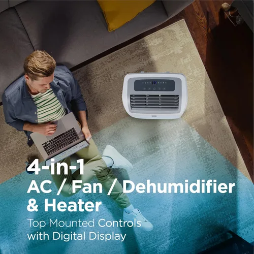 Miniatura 3 de BLACK+DECKER Aire acondicionado portátil de 12,000 BTU con calefacción de 9,000 BTU, CA 4 en 1, calentador, deshumidificador y ventilador, unidad