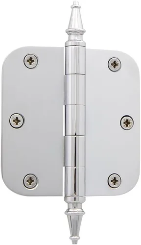 Miniatura 95 de Grandeur Hardware 824304 Bisagra residencial con punta de bellota de 3.5 pulgadas con esquinas de radio de 5/8 pulgadas en peltre antiguo