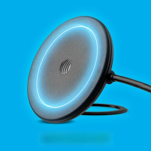Miniatura 7 de AT&T Almohadilla de carga inalámbrica Qi de 15 W, estación de carga rápida USB-C compatible con fundas para iPhone 17/16/15/14, AirPods, Samsung