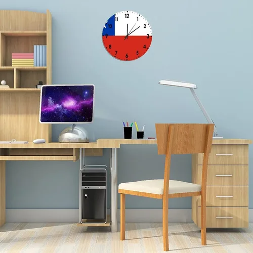 Miniatura 537 de Cheyan Reloj de pared con bandera de Canadá de 12 pulgadas, silencioso, sin tictac, de PVC, funciona con pilas, reloj redondo decorativo, regalo