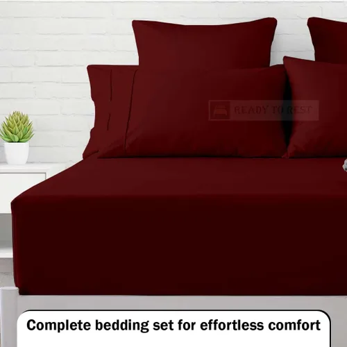 Miniatura 8 de Ready To Rest Juego de sábanas 100% algodón egipcio dividido tamaño Queen para cama ajustable de 5 piezas, se adapta a colchones de hasta 16