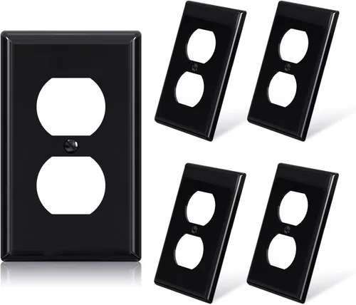 Miniatura 14 de ELEGRP Cubiertas de Tomacorrientes Dúplex, Placas de Pared de Tamaño Estándar de 1-Gang, Cubiertas de Placas Frontales de Doble Tomacorriente