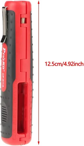 Miniatura 2 de TOPINCN Pelacables Multifuncional Electricista Cable Desmontaje Pelacables Crimpadora 0.315-0.512 in Cable redondo de bajo voltaje Herramienta
