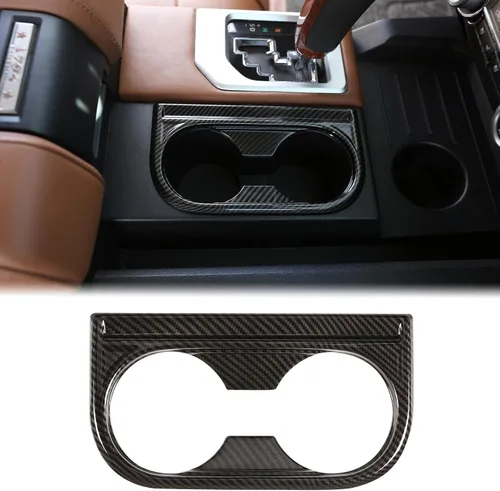 Aunginsy Moldura del Portavasos del Reposabrazos Central del Asiento Delantero Compatible con Toyota Tundra 2014-2021, Cubierta Decorativa del Panel