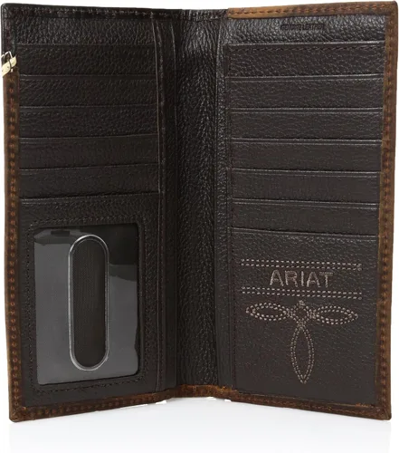 Miniatura 4 de Ariat Cartera para hombre con borde envejecido oscuro Rodeo Western