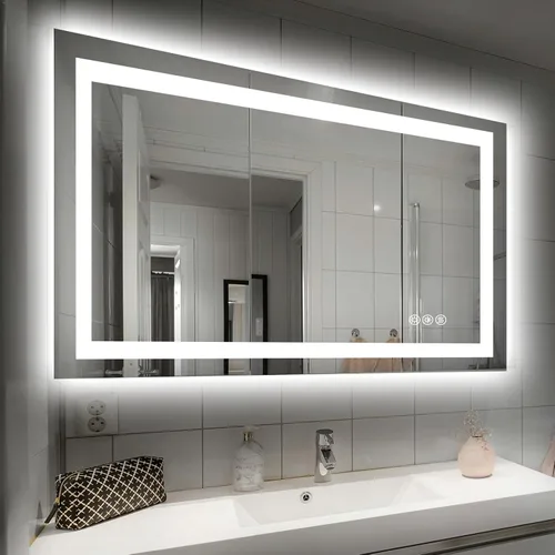 Miniatura 8 de Hivone Espejo de Baño LED de 24X32 con Luces, Antivaho, Regulable, Retroiluminado + Iluminado Frontal, Espejo Inteligente de Tocador de Baño