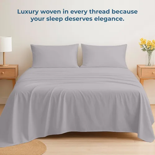 Miniatura 49 de Royale Linens Sábana encimera de tamaño individual XL 100% Algodón Orgánico – Super suave – Sábanas superiores de percal – Sábana encimera