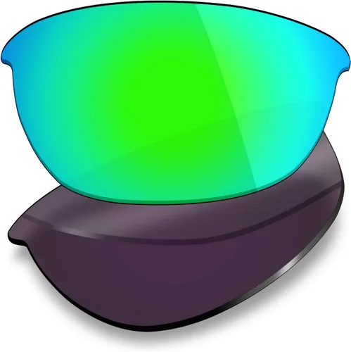 Miniatura 4 de Mryok 6 pares de lentes de repuesto polarizadas para gafas de sol Oakley Half Jacket 2.0 – negro sigiloso, rojo fuego, azul hielo, titanio plateado