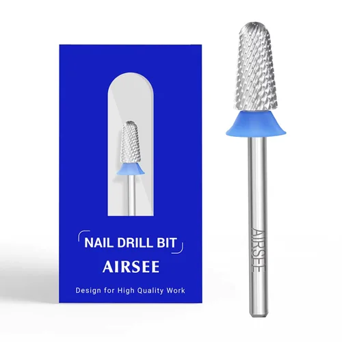 Miniatura 8 de AIRSEE Punta de carburo de tungsteno para taladro de uñas acrílico Efile, cabeza de máquina eléctrica de lima para manicura, pulido, arte