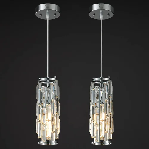 Miniatura 11 de LMQNINE Lámpara colgante de 4 luces doradas modernas, mini candelabros de cristal, lámpara colgante ajustable para cocina, isla, comedor, dormitorio