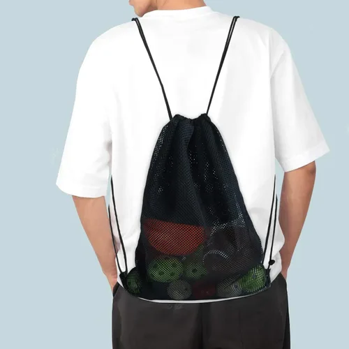 Miniatura 28 de GSE Games & Sports Expert Bolsa de malla con cordón para béisbol, pelotas de pickleball, pelotas de golf, gimnasio, equipo de natación, lavandería