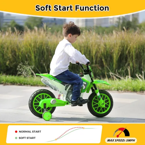 Miniatura 6 de TOBBI Motocicleta Eléctrica para Niños 12V Bicicleta de Tierra Juguete de Montar Motocicleta a Batería Vehículos Motorizados para Niños Todoterreno
