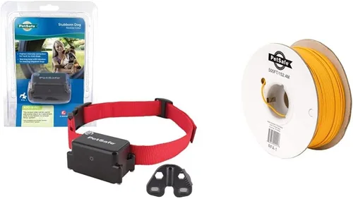 PetSafe Collar receptor de perro obstinado y alambre de límite, carrete de 500 pies de alambre de cobre de calibre 20 de núcleo sólido, alambre de