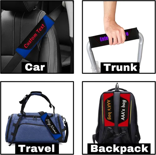 Miniatura 5 de Funda personalizada para almohadilla de cinturón de seguridad – Almohada suave para cinturón de seguridad para niños y adultos – Almohadilla