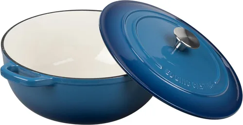 Miniatura 5 de EDGING CASTING Olla Holandesa de Hierro Fundido Esmaltado con Tapa para Hornear Pan de Masa Madre, Ollas Holandesas para Pan, Ollas de Cocina, 5