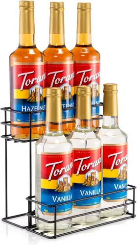 Miniatura 11 de kimilus Estante para Jarabe de Café para Accesorios de Bar de Café, se adapta a jarabe Torani y Monin, Organizador de Bar de Café con capacidad