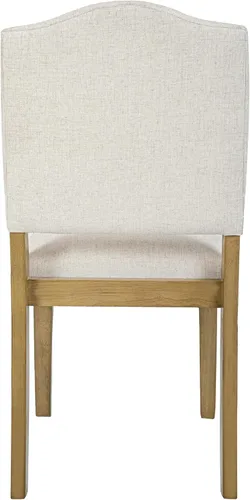 Miniatura 27 de Homepop Silla de comedor con detalles festoneados, sillas de comedor Parsons tapizadas, muebles decorativos para el hogar, tejido gris claro