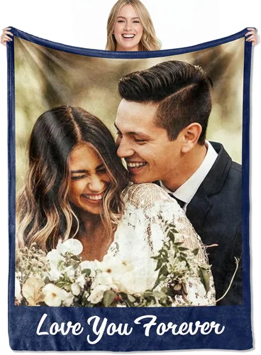 Corissy Manta personalizada con texto de imagen, manta personalizada con foto personalizada, tapiz de franela personalizado, aniversario, Navidad,