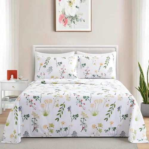Miniatura 4 de Marina Decoration Ropa de cama ultra suave y sedosa con bolsillo profundo con estampado rico de rayón derivado de bambú para todas las estaciones